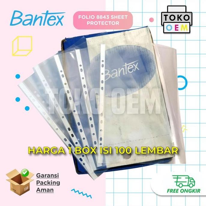 

New Product - Bantex Sheet Protector 8843 Pp Pocket Isi 100 Lembar Ukuran F4 Folio Kiarastoreku
