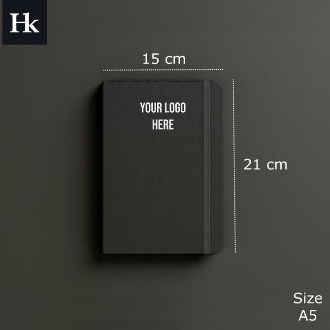 

New Product - Buku Catatan A5 Tebal Custom / Notebook Bergaris A5 Black - Hvs Kiarastoreku