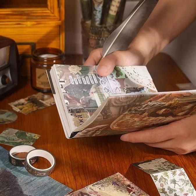 

New Product - 125Pcs Bujo Set Box Retro Originality Rich Gift / Journaling Paket Jurnal Retro Vintage Kiarastoreku