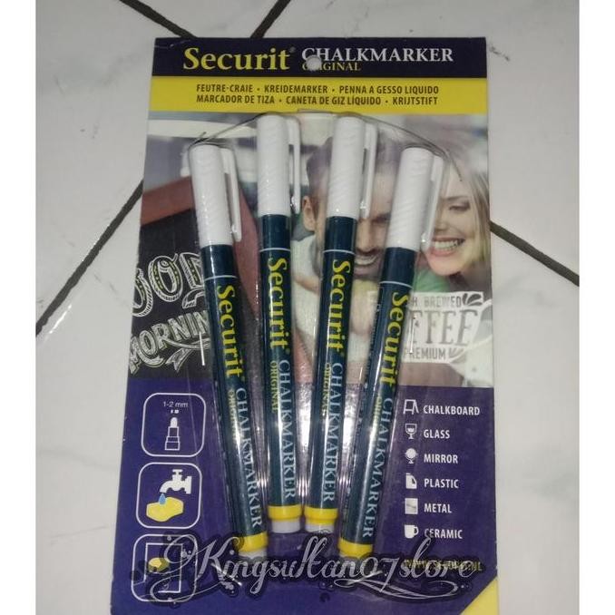 

Set Marker Chalkboard 1.2Cm 4 Pcs Securit Pro - Putih Co