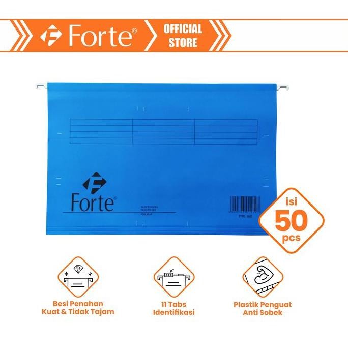 

[Forte] [50Pcs] Map Gantung Hangmap Suspension File F4 Blue Co