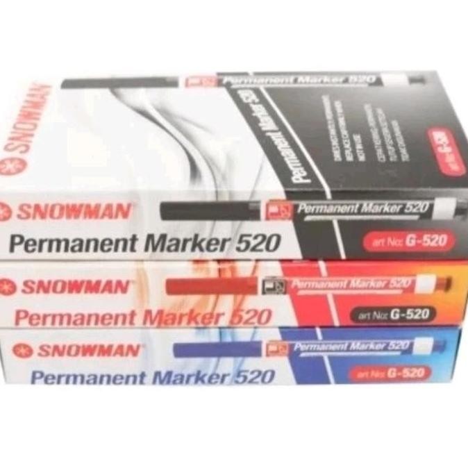 

Spidol Snowman G-520 Permanent Marker (12Pcs) Co