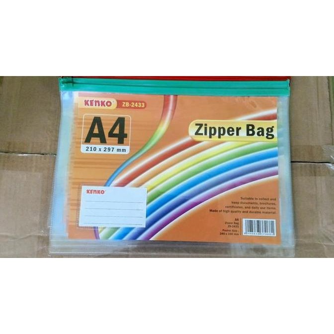 

Paket 78 Pcs Zipper Bag A4 Kenko Co