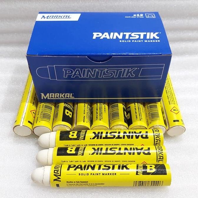 

Paintstik Original B Solid Paint Marker White / Paint Stick Markal B Putih ( Stik Penanda Besi Baja Beton Kaca Plastik Karet ) Co
