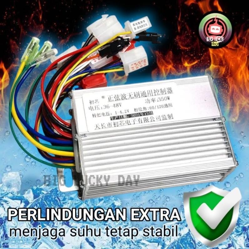 Premium Controller Sepeda Listrik 36V 48V 350W Bldc Brushless Kontroler 36V/48V Selis Universal 36Vo