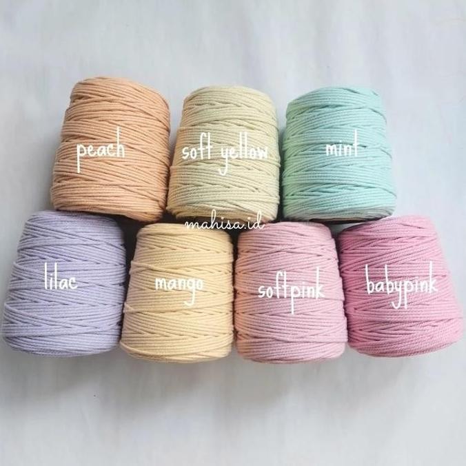 Tali Macrame | Benang Katun Makrame 4Mm 1Kg Co