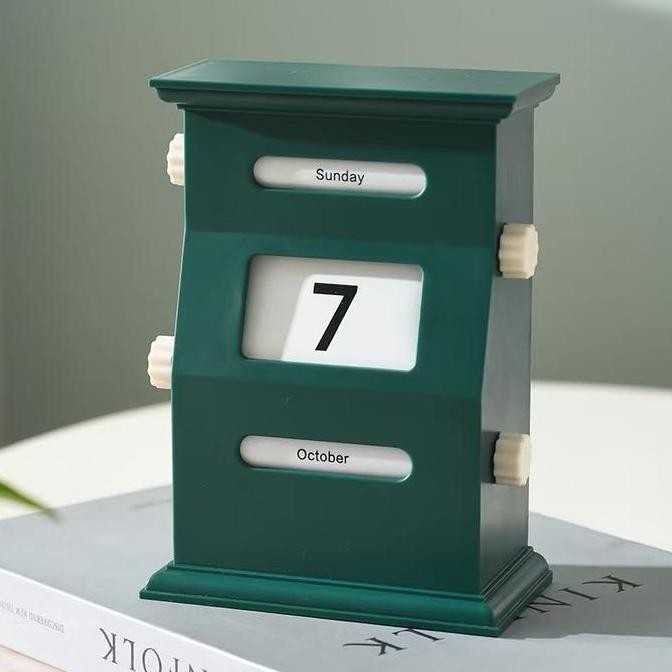 

Kalender Putar Retro Hiasan Meja Perpetual Calendar Permanen Calender Desktop Kalender Co