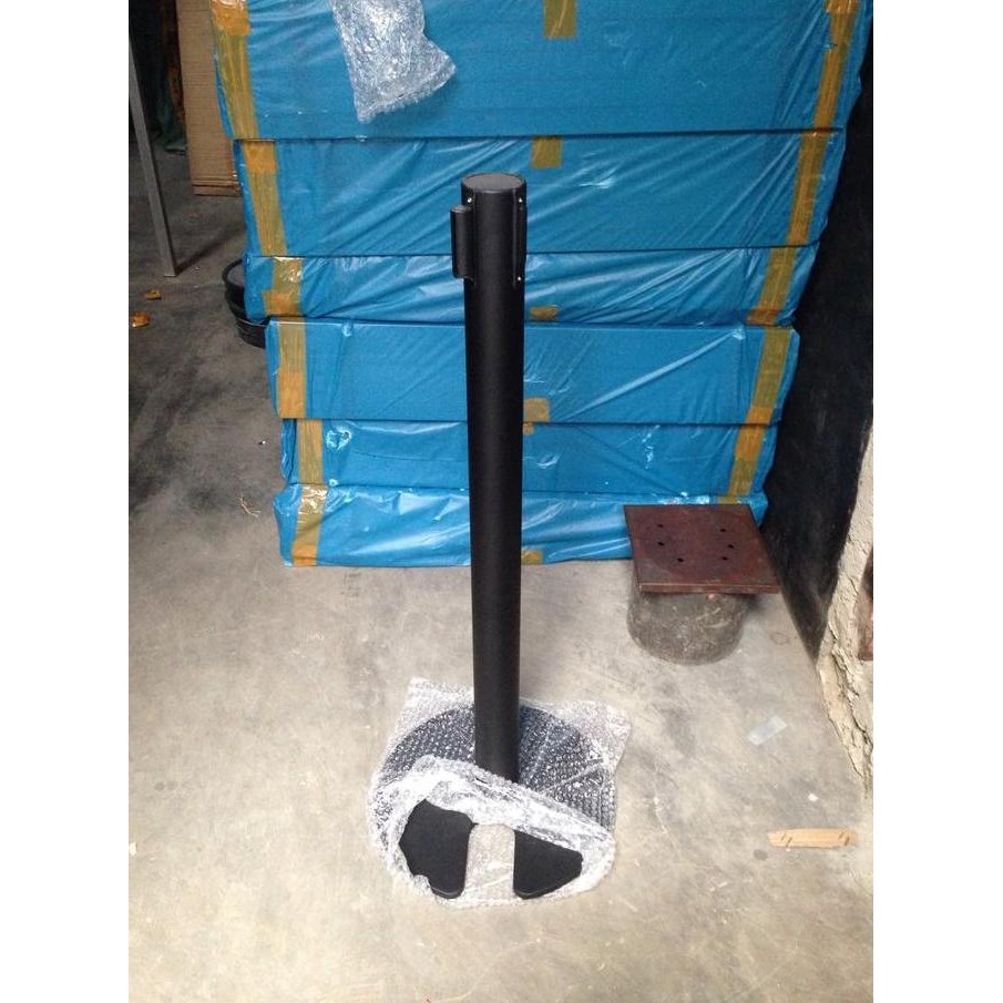 

Tiang Antrian Tiang Pembatas Hitam Pita Hitam Tatakan U-Shape Co