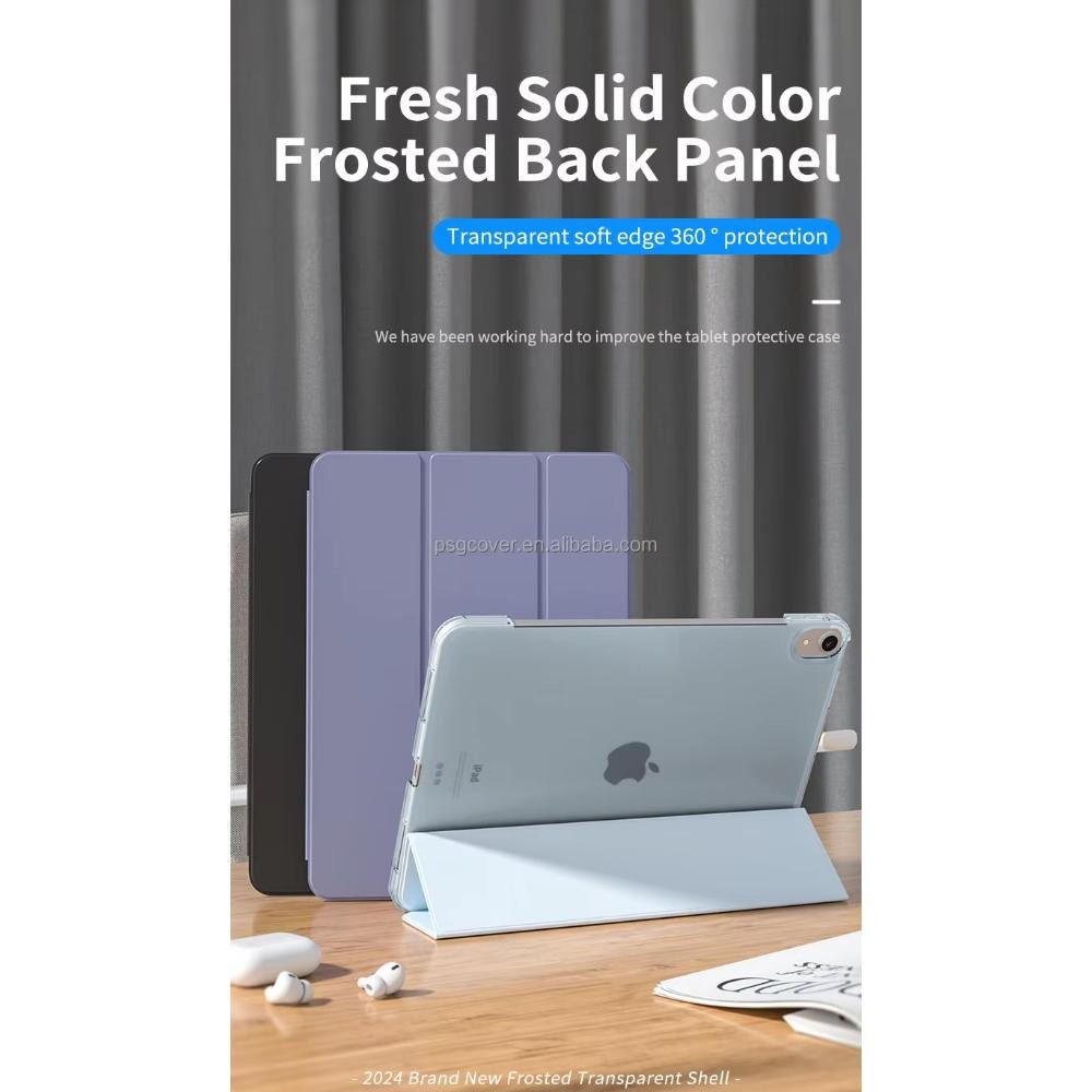 Premium Case Ipad Gen 11 2025 & Ipad 10 Generation 2022 10.9 Inch Casing Cover Transparan Hitam Biru