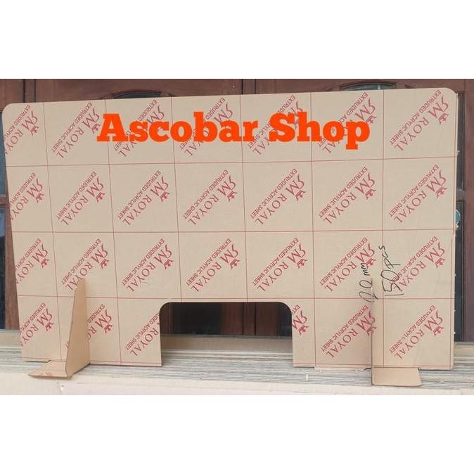 

Sekat Acrylic 3Mm 120 X Tinggi 80Cm Meja Partisi Teller Kasir Bisa Lem Co