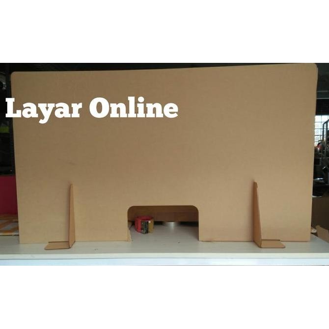 

Sekat Acrylic 2Mm Lebar 140X60Cm Meja Teller Kasir Partisi Pembatas Co