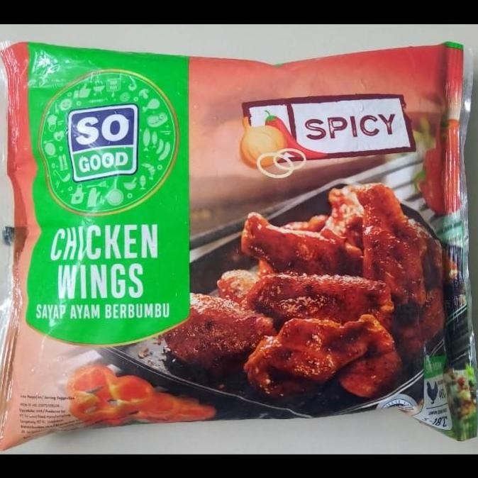 

(Allthebest) Spicy Chicken Wings Merk So Good Berat 400 Gram