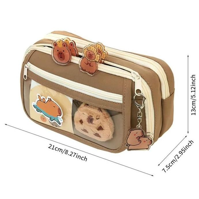 

Vinnatsu Capybara Pencil Case/Kawaii Pencil Cases Large Capacity Pencil Bag Pouch Holder/ Kotak Pensil Transparan Aesthetic Pencil Case Co