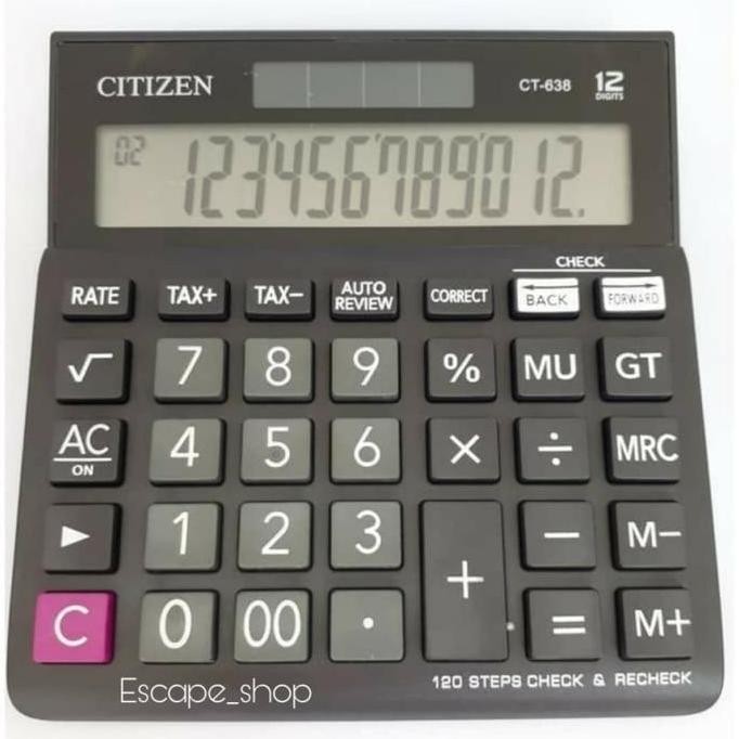 

Kalkulator 12 Digit Citizen Ct 638 - Calculator Citizen Ct-638 Co