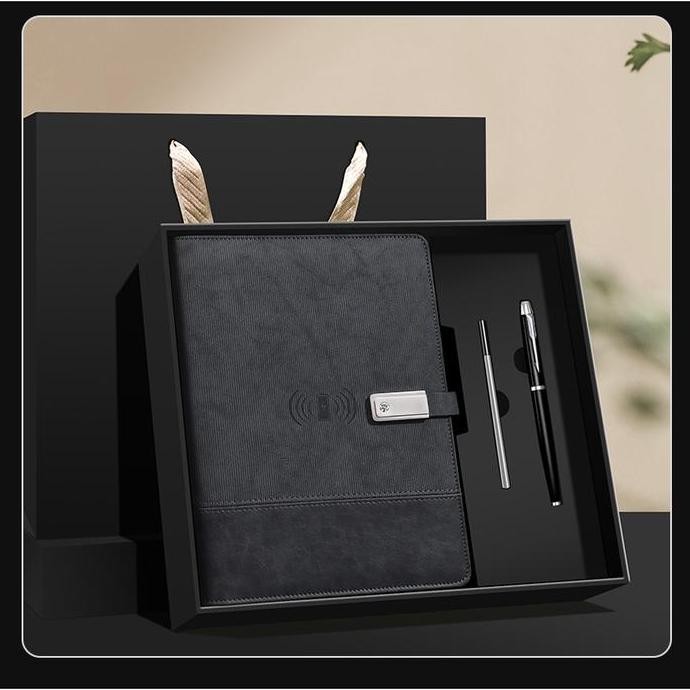 

Notebook Buku Catatan Agenda Wireless Charging Power Bank Gift Set Co