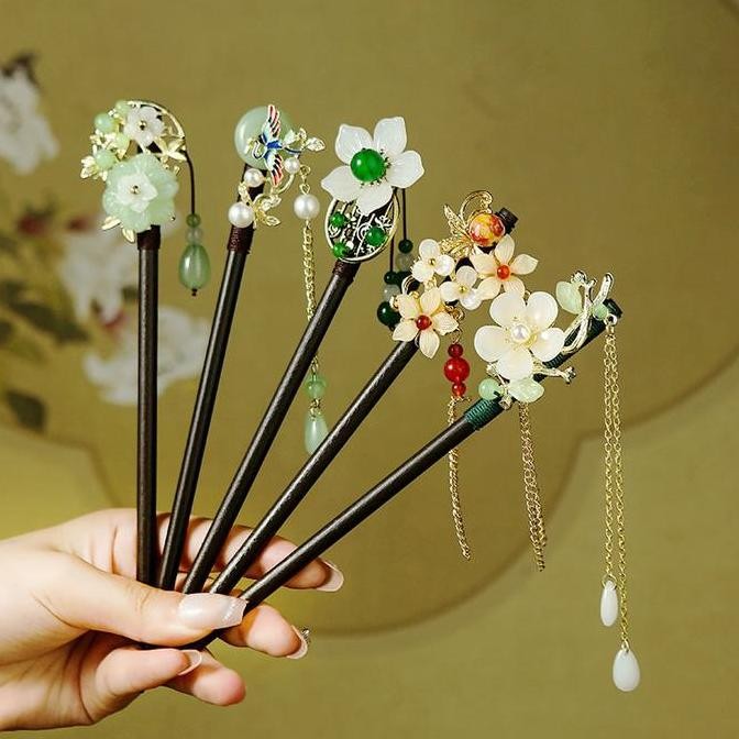 Murah Tusuk Konde Jepang Aksesories Rambut Oriental China Cosplay Cheongsam