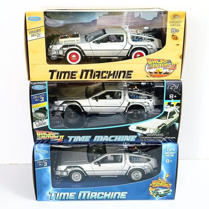 Diecast Welly 1:24 Delorean Time Machine - Back To The Future