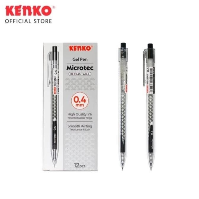 

PROMO! KENKO GEL PEN MICROTEC RETRACTABLE 0.28MM BALLPEN PER 1 PAK 12 PCS