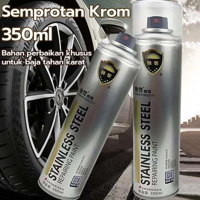 Cat Semprot Chrome 350Ml Cat Semprot Sapporo Berlapis Krom Dari Baja Tahan Karat Berlapis Krom Pelap