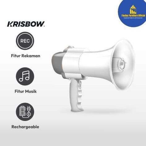 Megaphone Toa Tangan Pengeras Suara 10 Watt (Sistem Charger) - Putih