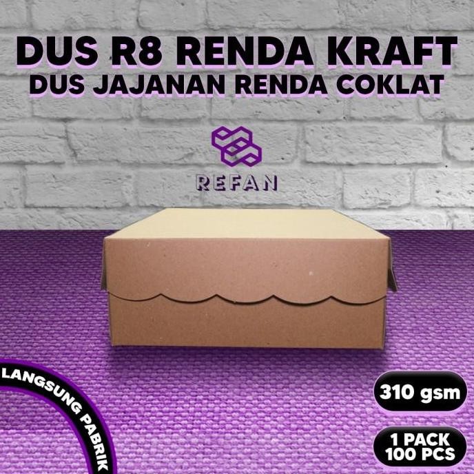 

Box Dus Nasi Kraft Renda R8 18X18 Kotak Katering 310Gsm (Per Pack) Co