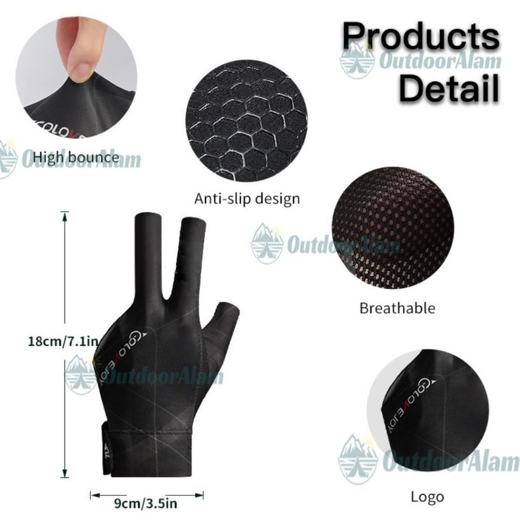 Original Sarung Tangan Billiard Golovejoy Anti Slip Breathable/Sarung Tangan Biliard/Sarung Tangan B