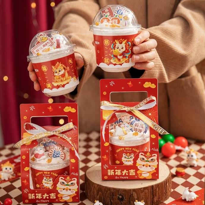 

[10Pcs]Cnysleeve Box Kotak Imlek Mini Packaging Dus Cookies 1 Toples Jar 500Ml Co