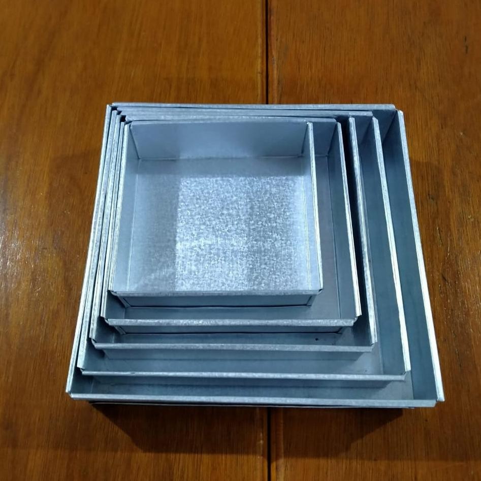 Loyang kue Bolu / Loyang LAPIS MINI Segi Empat set / isi 5 ( 5 Ukuran Berbeda )