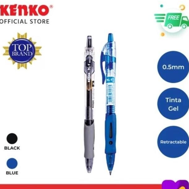

PROMO! KENKO K-1 RETRACTABLE GEL PEN 0.5MM PER 1 PAK 12 PCS