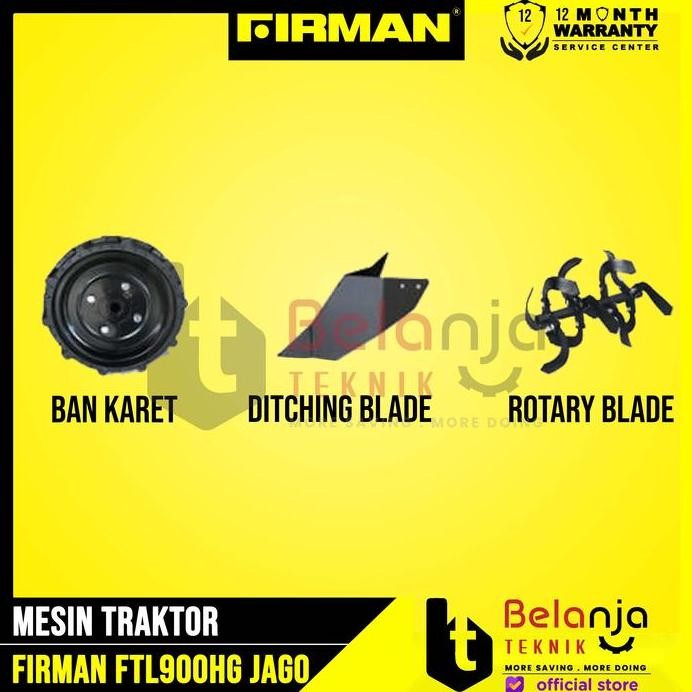 Firman Mesin Traktor FTL 900 HG Tiller Tanah Basah Kering FTL900 Jago