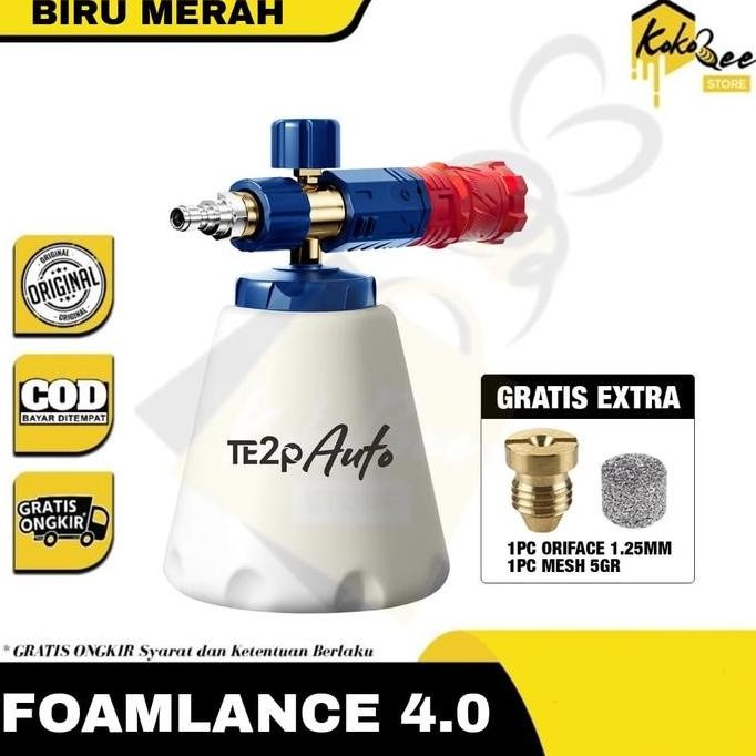Te2P Auto Snow Foam Lance 4.0 Free Mesh 5Gr Dan Orifice 1.25 - Tabung Salju Tembakan Gun Mesin Jet C
