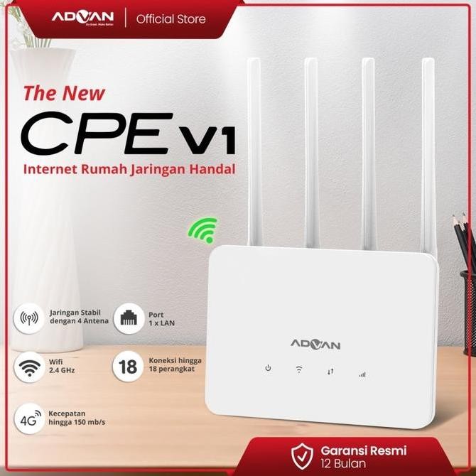 TERMURAH - ADVAN CPE V1 MODEM ROUTER WIRELESS MODEM 4G WIFI UNLOCK ALL OPERATOR