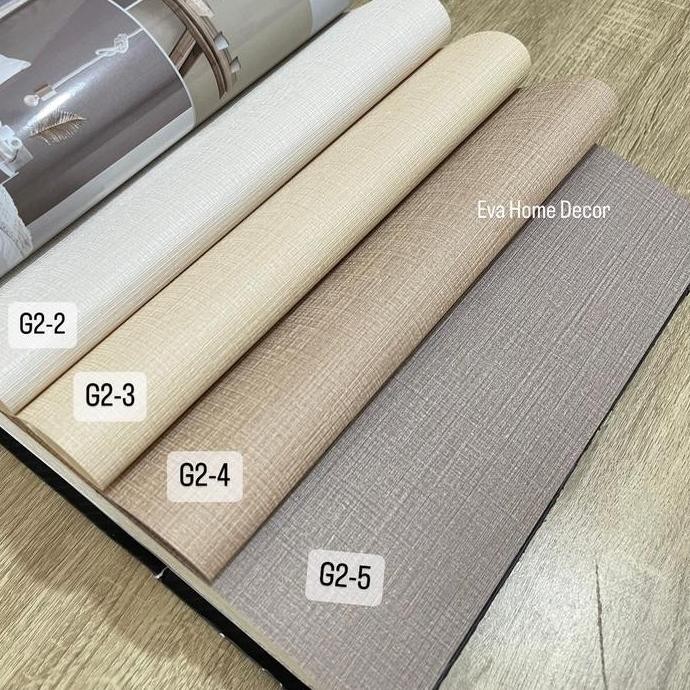 TERMURAH - Wallpaper dinding premium polos bertekstur untuk kamar, hotel, rumah