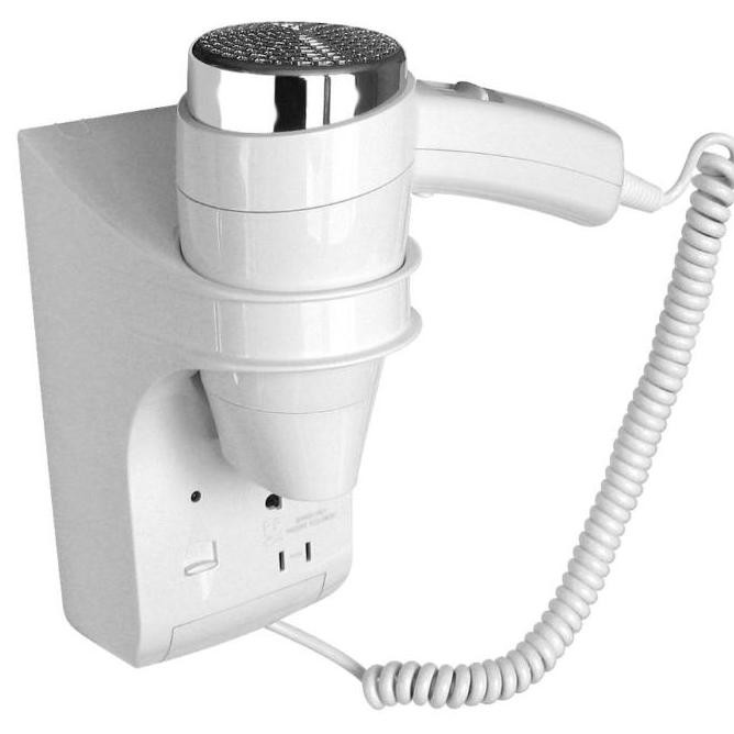 TERMURAH - Hair Dryer JVD Oceanis White + Shaver Wall Mounted