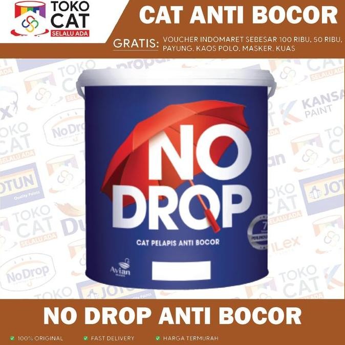 TERBARU - CAT ANTI BOCOR | NO DROP WARNA 4 KG | KEMASAN GALON