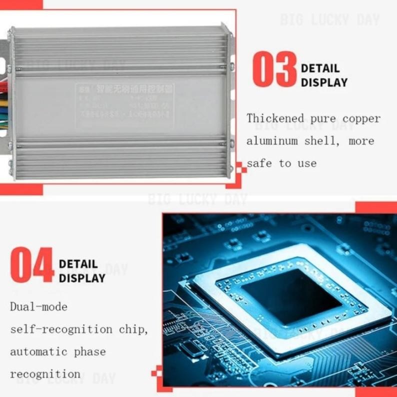 Premium Controller Sepeda Listrik Motor Listrik Universal 36V-84V 350W-1500W Kontroler Controler Sel