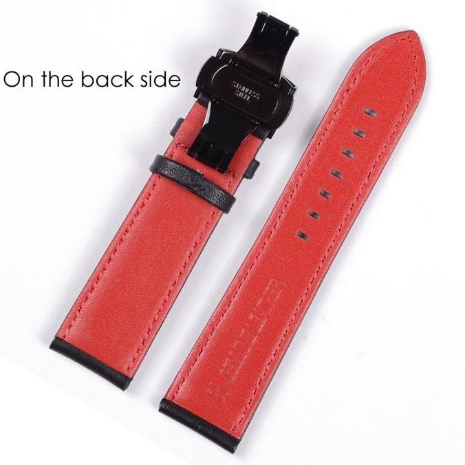 baru 20, 22mm Rally Strap Red Holes Tali Jam Tangan Rally Bolongan Merah