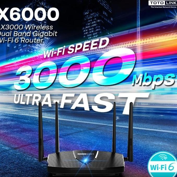 Router Totolink X6000R - Ax3000 Dual Band Gigabit WiFi 6 Router X6000R