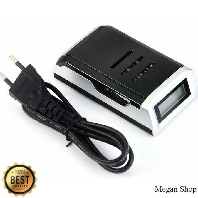 Charger Baterai Smart Intelligent LCD 4 Slot Ukuran AA dan AAA Bisa Cas Baterai Alkaline Jam murah