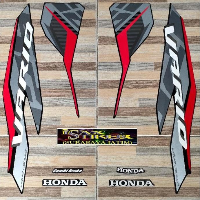 stiker striping vario 125 2022 2023 hitam advance lis body original