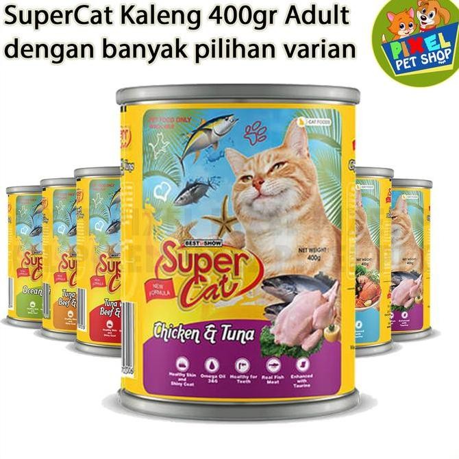 SuperCat kaleng 400gr Adult, Wet Food