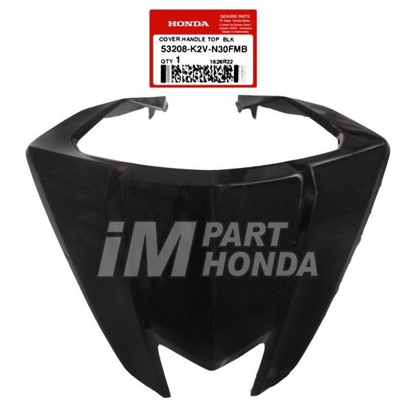 532-K2V-N30FMB Cover Handle Top Visor Vario 125 LED K2V Hitam Glossy