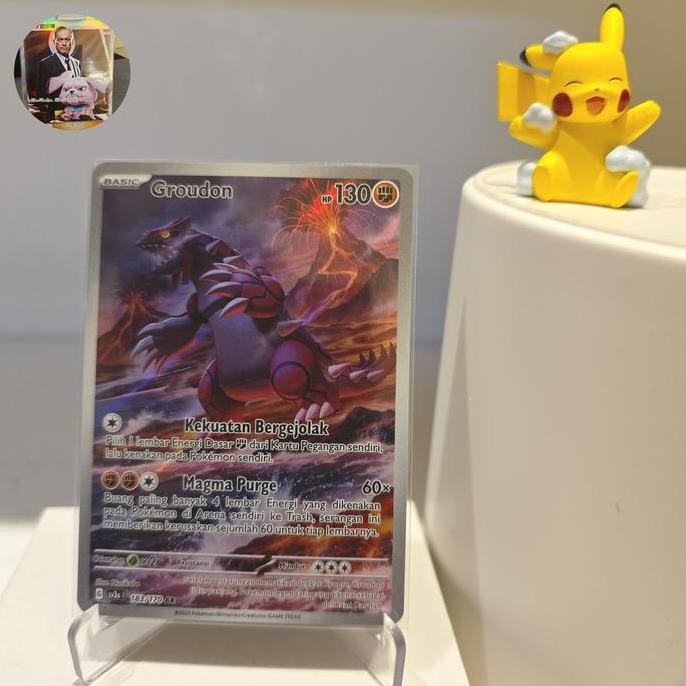 Groudon ar sv3s kartu pokemon kilau hitam tcg indo