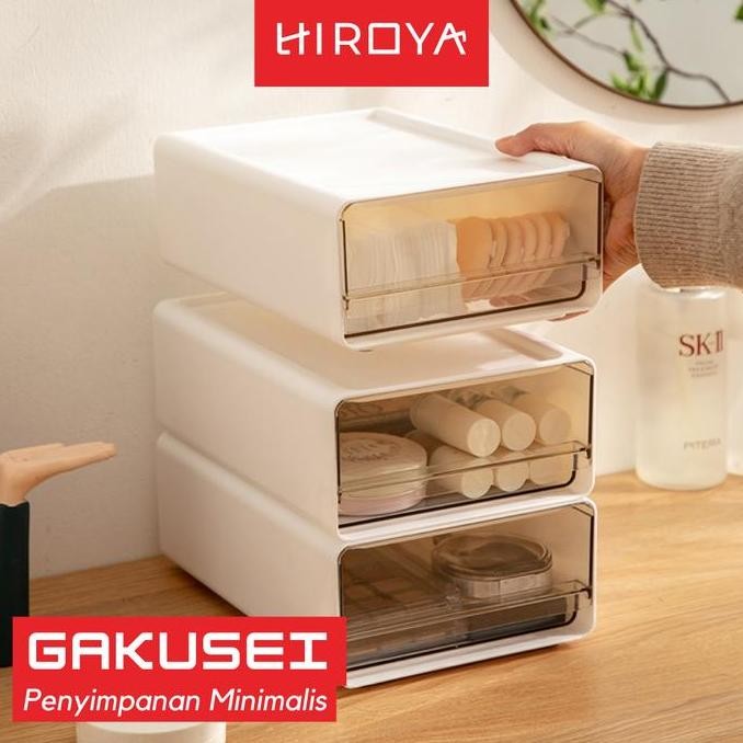 

READY HIROYA Kotak File Laci Penyimpanan Desk Drawer Storage Box Stackable NEW