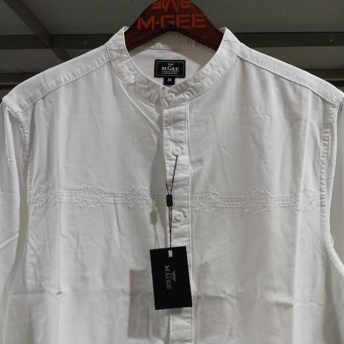 baru  Kemeja koko lengan panjang Original MGEE AUTUS C054 WHITE