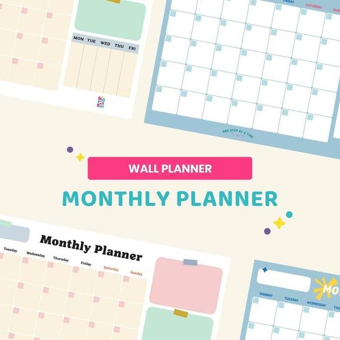 

READY Study Planner Monthly Schedule Board - Wall Planner - Hariku Studio NEW
