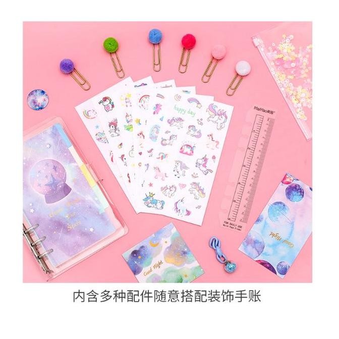 

READY Paket Set diary unicorn lengkap note book NEW