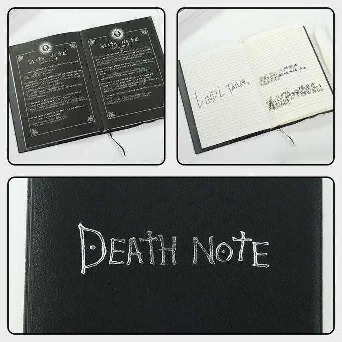 

READY LYO Buku Catatan Jurnal Anime Death Note Book Leather Case A5 - LY5 Kertas Hitam Tali Notebook Paper Stationery NEW