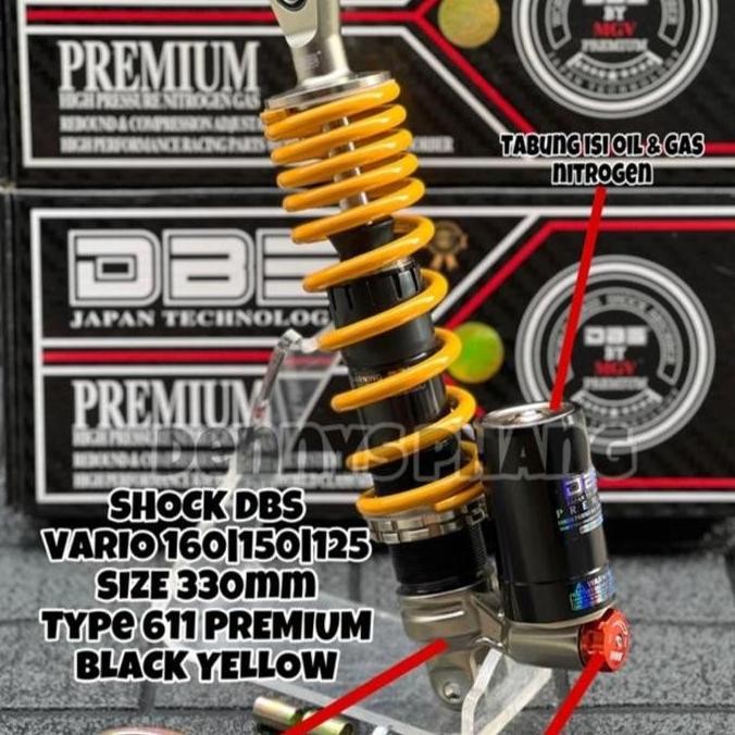 shock dbs premium 611 tabung bawah model onhlins 310m/330mm vario 150