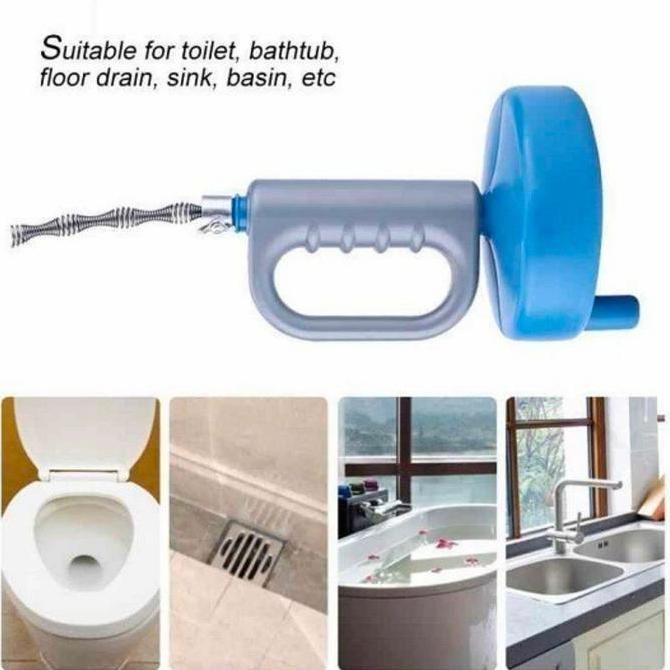 kawat fleksibel pembersih pipa mampet 10 m / alat manual pipa mampet